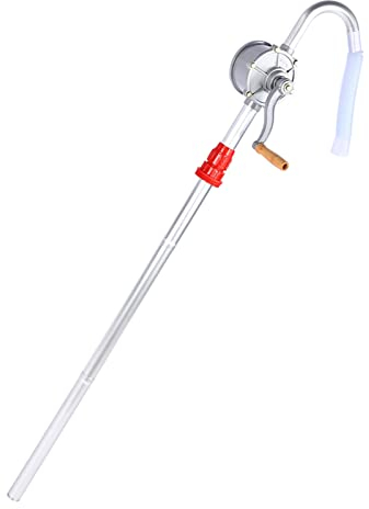 SOULONG Pompa Travaso Liquidi Rotativa, Pompa Olio Manuale Pompa Manuale Travaso Liquidi Gasolio Olio Diesel, Pompa a Tamburo, 29 L/Min
