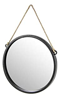 Gicos Specchio Tondo con Corda Colore Nero ⌀48 cm da Parete ASK-777066
