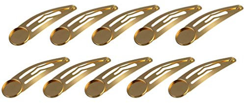 SUPVOX 10Pcs Pinces À Cheveux Avec Plateau Rond 12Mm Accessoires De Coiffure Diy Pour Femmes Filles Clips Barrettes À Cheveux