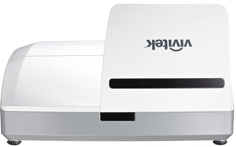 Vivitek DW771USTi Projecteur interactif Ultra Courte focale, 3500 lumens, résolution WXGA, Image de Projection d'une Diagonale de 2,15 m à Une Distance de 44 cm, Blanc