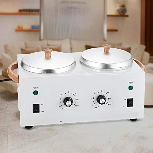220V Chauffe-cire à épiler, Chauffe-pot à Cire, Machine à Chauffe Cire Électrique, à Double Pot de Salon de SPA de Réchauffeur de Cire Chaude de Paraffine, Pour Épiler Professionnel et à Domicile