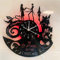 Horloge murale à quartz sur le thème de Noël de Monsieur Jack et Sally Skellington - Motif disque vinyle - Fait à la main - Cadeau d'anniversaire - Décoration d'intérieur créative rétro - Horloge
