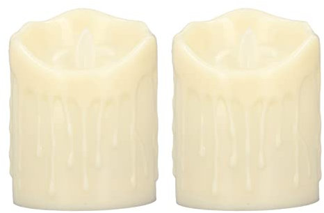 2pcs LED Teelichter Kerzenlicht,Innenbeleuchtung Nachtlicht Innenbeleuchtung Nachtlicht Flammenlose Batterie Simulierte Kerzenlichter für Dating Hochzeitsantrag Weihnachten und Wohnkultur