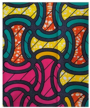 MAYNOWAX Coupon Pagne Tissu Wax Africain 100% coton 2 yards soit 180x120cm