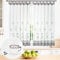 BOD HOME, 2 Piezas, Cortinas Blancas Translúcidas con Trabillas. Cortinas para Cocina, Diseños de Frutas y Tazas con Acabado de Color. Cortina Media Altura Hecha de Poliéster, 100x150cm (AnchoxAlto)