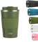Artlive Coffee Cup Reusable, Insulated & Double Wall Travel Mug - Travel Cup Thermal Stainless Steel Eco-Friendly with Screw Lid - Hot & Cold Coffee Mug (GreenGrip, 380 ml)
