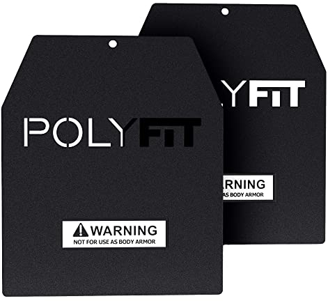 Weighted Plates for Weighted Vest, Strength Training, Running, and Workouts - 9lb (Pair) - Black