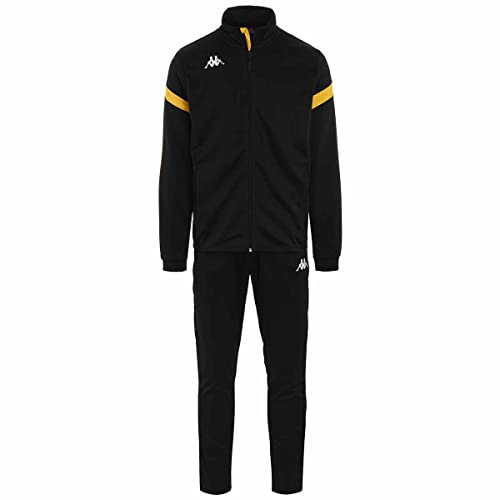 Kappa Dalcito Tuta da ginnastica, Nero / Giallo, L Unisex - Adulto