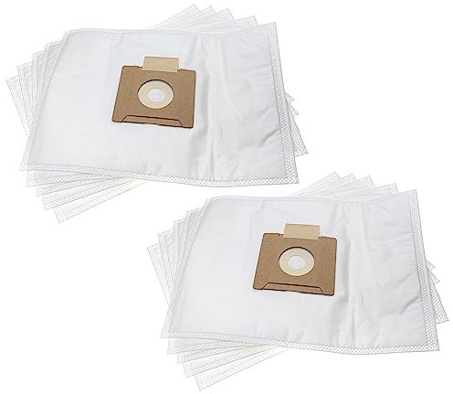 vhbw 10x Sacs compatible avec Kärcher VC 2, VC 2 Premium aspirateur - microfibres non tissées, 35cm x 26,5cm blanc
