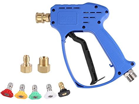 X AUTOHAUX High Pressure Clean Washer Gun Set 3/8 Inch Quick Connector 5 Spray