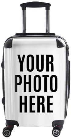 LIVE x MAINTAIN Valise personnalisée avec inscription « Add Your Initials Name & Text » - Serrure TSA légère - 4 roues pivotantes - Valise rigide pour cabine de cabine et bagage à main, Téléchargement