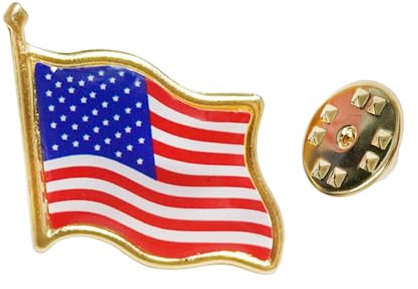 WedDecor American Flag Pin Badge Metal Lapel Pin Brooch USA United States of Flag Lapel Pin Novelty Accessory Brooch Souvenir Gifts Men Women Kids Students, 1pc