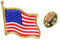 WedDecor American Flag Pin Badge Metal Lapel Pin Brooch USA United States of Flag Lapel Pin Novelty Accessory Brooch Souvenir Gifts Men Women Kids Students, 1pc
