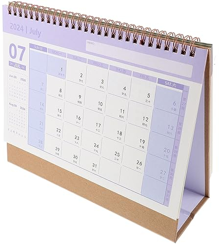 SAFIGLE Tischkalender 2024 Flip-Kalender Tischkalender Mit Leerem Block Tischkalender 2024 Planer Büro-Schreibtisch-Ornament Stand-Up-Flip-Kalender Dekor-Kalender Geschenke