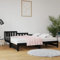 Homgoday Ausziehbett Tagesbett Ausziehbar Bettsofa Sofabett Schlafsofa Holzbett Schlafcouch Gästebett Lattenrost für Wohnzimmer Schlafzimmer Schwarz 2X(80x200) cm Massivholz Kiefer