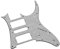 KOCAN Schlagbrett der E-Gitarre, HSH Pickguard E-Gitarre PVC Pick Guard Scratch für Ibanez g250 Gitarre Ersatz White Pearl