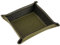modamoda de - K01 - Dekoschale Taschenleerer Ablage aus Echtleder 16x16x4 cm, Farbe:Olivgrün