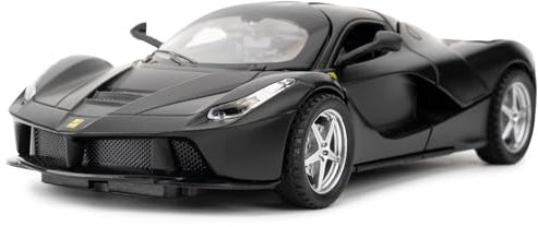 TGRCM-CZ 1:32 Ferrari Modell Pull Back Spielzeug Rot mit Sound und Licht für Kinder, Zinklegierung Körper Schwarz