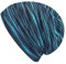 Wollhuhn Jungen/Mädchen Shorties Beanie/Kinder-Mütze Bequem Viele Motive Jersey Zweilagig Gefüttert Übergangszeiten (Öko-Stoffe/Bio) 2024202401 (Shorty Lines Schwarz/Türkis, L)