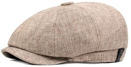 Baskenmütze Barett Newsboy Stil Tellermütze Schirmmütze - 8 Panel Peaky Retro Schiebermütze Schlägermütze Flatcap Gatsby Ivy Cap für Herren Damen (DE/NL/SE/PL, Alphanumerisch, Einheitsgröße, Khaki)