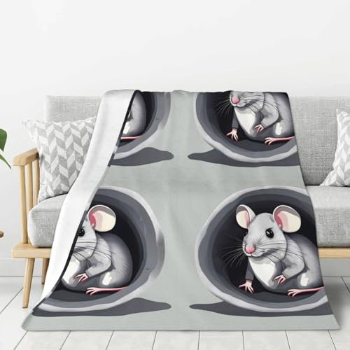 YYHHAOFA Verdickte Flanell-Decke, Überwurf, 203,2 x 152,4 cm: leicht, warm und langlebig, weich und pflegeleicht für die Maus im Loch