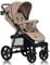LIONELO Annet passeggino leggero pieghevole grigio regorabile con posizione sdraiata con ruote EVA cappottina XXL con zanzariera coprigambe portabibite fino 22 kg