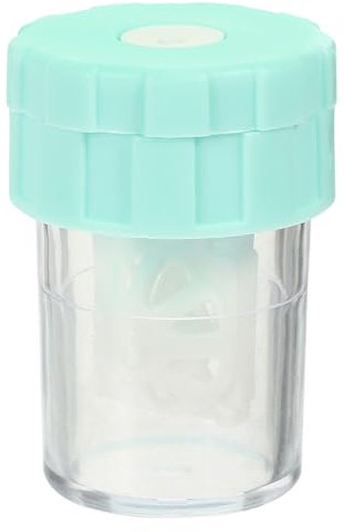 PATKAW Manually Contacts Lens Washer Cleaner Plastic Lens Cleaner Case Portable Rotation Contacts Lens Cleaning Container for Travel Home