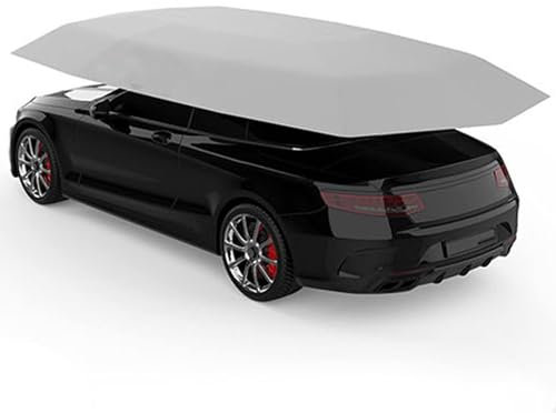 Tente De Voiture Entièrement Automatique, Couverture De Tente De Parapluie De Voiture Portable, Abri D'auto Mobile Plié, Auvent De Protection Des Voitures Automobiles, Pare-Soleil,SilverGrey-4.2*2.1m