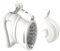 Peniskäfig aus Nylonharz mit 30 Stacheln und 2 Verdeckten Schlössern SM Männliches Sexspielzeug Keuschheitsgürtel mit 4 Ringen Chastity Cage Zum Trainieren des Männerpenis (Arc Ring,White)