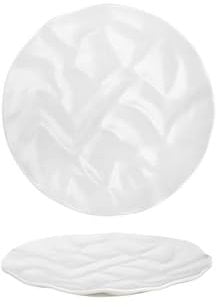 Kitchen Dinner Plates Sets Creative Wave Pattern Ceramic Plate Dessert Salad Plate Irregular Porcelain Tableware Hotel Cooking Dishes Dinner Plates Kitchen Cold Dish Plate Ceramic Flat Plates Set(B,M