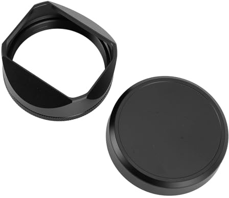 per Paraluce Quadrato Fuji X100V, Paraluce in Metallo con Copriobiettivo, Paraluce per Fotocamera per Accessori Fotocamera Fuji X100VI X100V