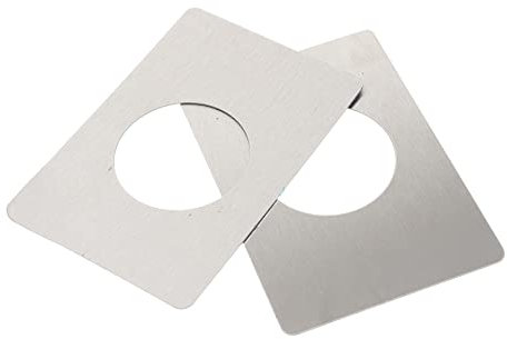 Housoutil Placa De Refuerzo De Puerta De Acero Inoxidable Resistente Oxidación Adhesivo Fuerte Cubierta De Reparación Para Cerradura De Puerta y Pomo Kit De 2 Piezas De Entrada y Garaje