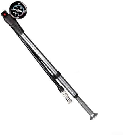 Tragbare 300 PSI Fahrradpumpe zum Aufpumpen für Hinterradstoßdämpfer und Federgabeln inklusive zwei Düsen (Titan)