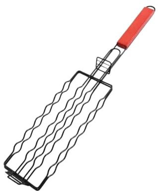 1PC Kabob Holder Grill Basket In Acciaio Inox BBQ Strumento Hot Dog Verdura Carne Bistecca Gamberetti Accessori Gadget Da Cucina