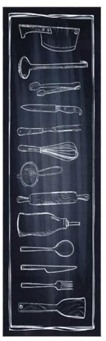 vidaXL Küchen Teppich Schwarz 150 x 45 cm Samt