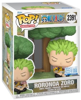 POP Funko Premium: One Piece - Zoro Sleeping - Amazon Exclusive | Offizieller Fanartikel und Merch - Vinyl Sammelfigur als Regal Deko - Geschenkidee zum Geburtstag für Fans und Sammler