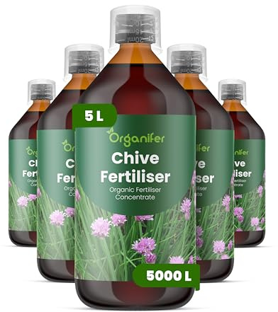 Organifer Engrais Liquide pour Ciboulette 5x1L, Organique, Favorise Croissance Aromatique et Racines Fortes