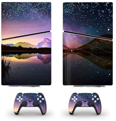 Peau De Décalcomanie Skin Pour PS5 Slim Disc Edition & Digital Console Et Manette Vinyl Cover Skins Wraps Scratch Resistant, Compatible Avec Pour 76762 Enveloppement Cutané(Digital Edition)