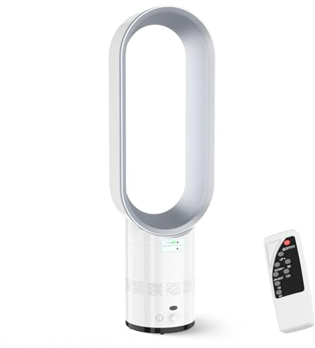 PEAMOO Bladeless Tower Fan with Air Purifier, 56cm Cooling Fan with Remote, Fans & Cooling, Bladeless Fan,8h Timer, 80° Oscillation,Ultra-Quiet Floor Fan for Home Office Bedroom (grey)