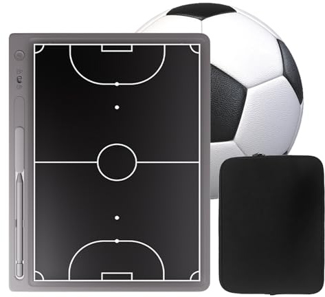 LCD Soccer Strategy Board, Electronic Football Tactical Board, Sturdy Material, with Stylus Pen and Storage Bag, One-Click Clear or Lock, for Teaching and Training