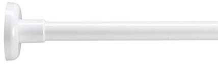 Croydex L Shaped Telescopic White Shower Curtain Rail 1400mm - 2600mm