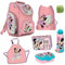 Familando Minnie Maus Schulranzen-Set 7-TLG. Federmappe Mal- / Bastelschürze und Regenschutz rosa Minni Mouse