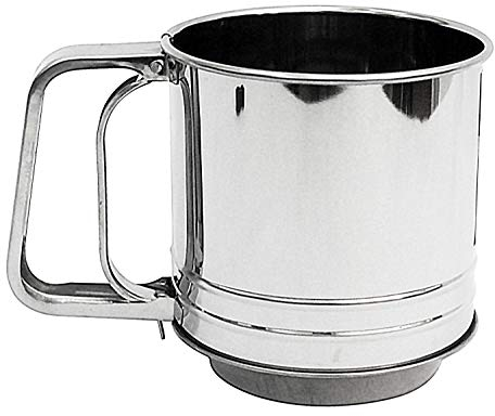 Em Home Tamizador de harina para 250g de Acero Inoxidable Acción de Gatillo