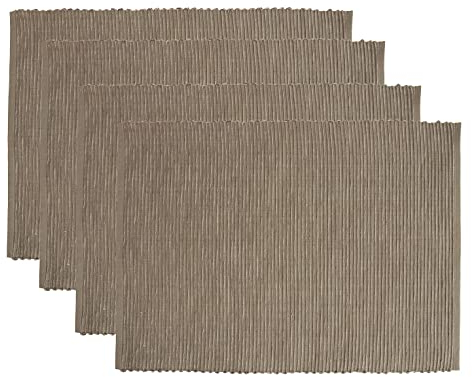 Sander 4-er Set Tischset Breeze, 35x50 cm, Farbe 43- Dunkles Taupe