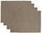 Sander 4-er Set Tischset Breeze, 35x50 cm, Farbe 43- Dunkles Taupe