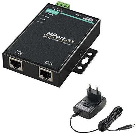 (DMC Taiwan) 2 Port Device Server, 10/100M Ethernet, RS-232, RJ45 8pin, 15KV ESD, 110V or 230V
