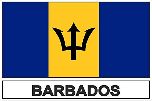 Akachafactory Sticker Aufkleber Flaggen Flagge Fahne Barbados BDS