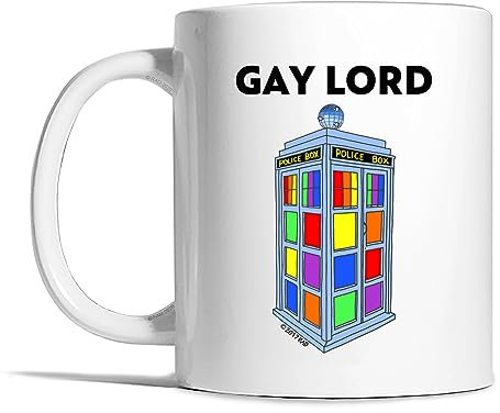 Risk-A Designs Gay Lord Mug - Dr Who Fan Gift, LGBT Themed, Funny and Rude Men's Drinking Cup Pride Gift