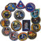 ODSS Apollo Mission Patch Set: 12 Stück, Rechteckig, Patch Set, Aufnäher, Weltraum, NASA Apollo1, 7, 8, 9, 10, 11, 12, 13, 14, 15, 16, 17, Bestickter Aufnäher zum 60. Geburtstag