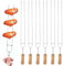 Agatige Pinchos de la Barbacoa, Pinchos del Metal de la manija de Madera del Acero Inoxidable en Forma de U para el BBQ al Aire Libre